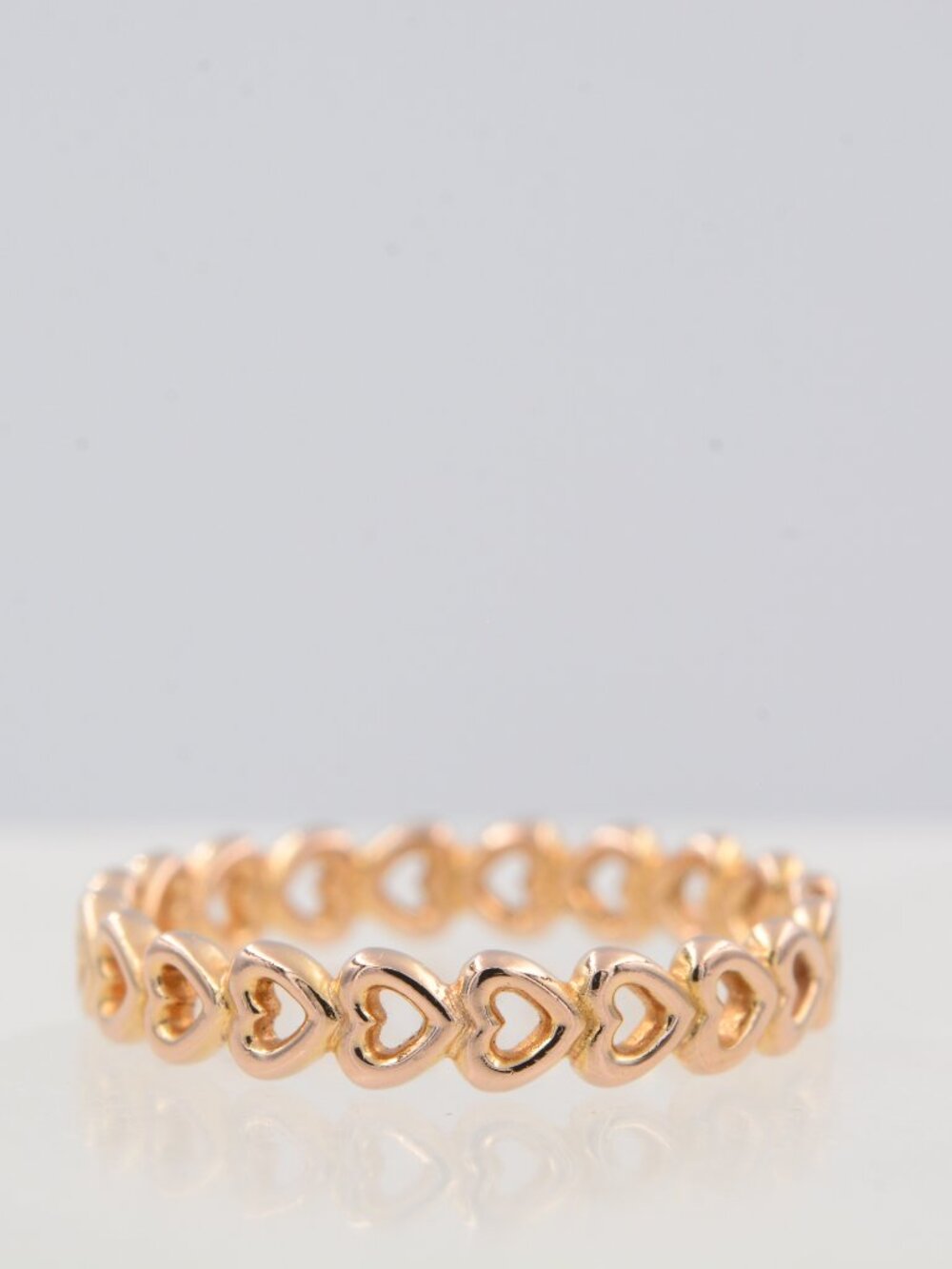 BAND OF HEARTS PANDORAN RING  ROSE GOLD - Picture 2 of 4
